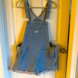Jean short overalls